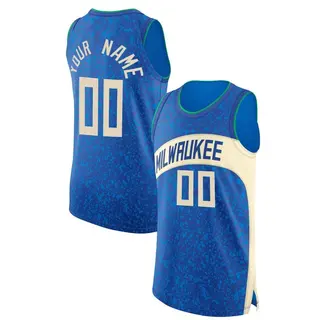 Milwaukee Bucks Men's Custom Blue Authentic 2023/24 City Edition Jersey