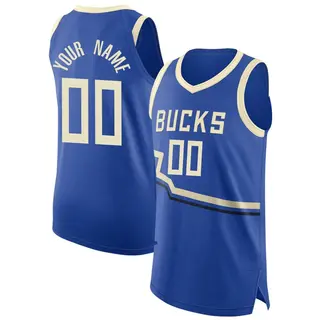 Milwaukee Bucks Men's Custom Royal Authentic 2024/25 City Edition Jersey