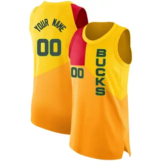 Milwaukee Bucks Men's Custom Yellow Swingman 2018/19 Jersey - City Edition