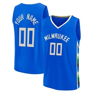 Milwaukee Bucks Youth Custom Royal Fast Break 2022/23 City Edition Jersey