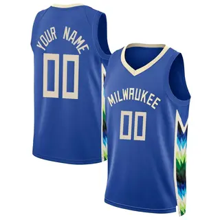 Milwaukee Bucks Youth Custom Royal Swingman 2022/23 City Edition Jersey